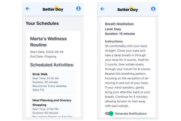 BetterDay Planning App